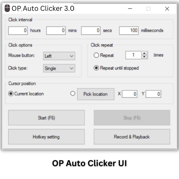 OP Auto Clicker UI